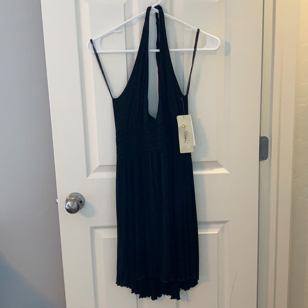 J. Valdi black halter dress never worn brand new